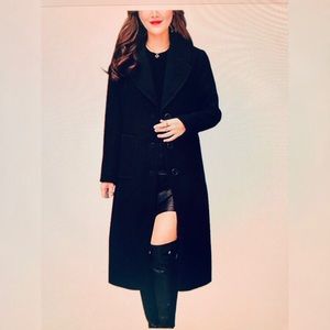 Mid-Long Wool Blend Coat